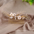 Handmade bridal hair combs made by pearls and crystal